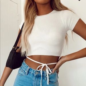 Princess Polly Amita tie crop top